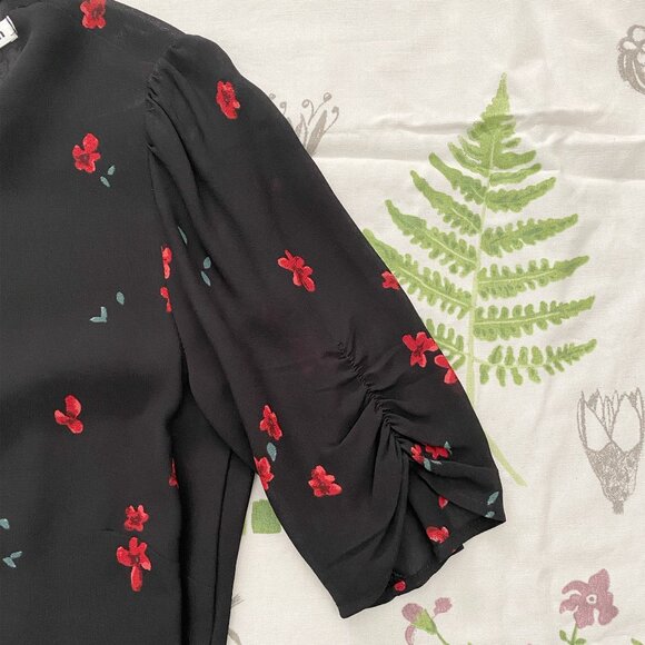 Reformation Gracie Mini Dress in Oracle Black Floral Size 2 - Picture 8 of 14